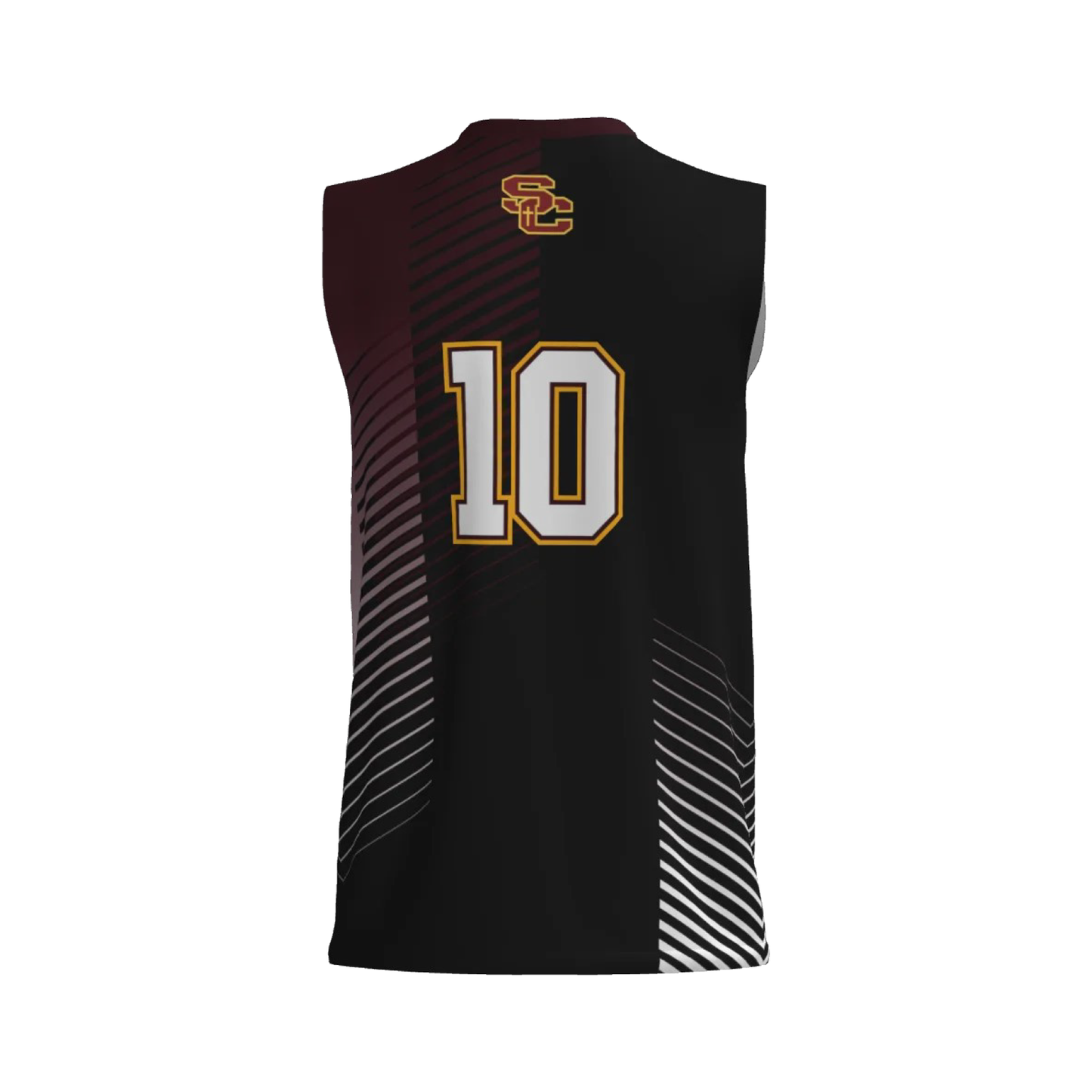 CREW NECK SLEEVELESS JERSEY SCVB VARSITY BLACK