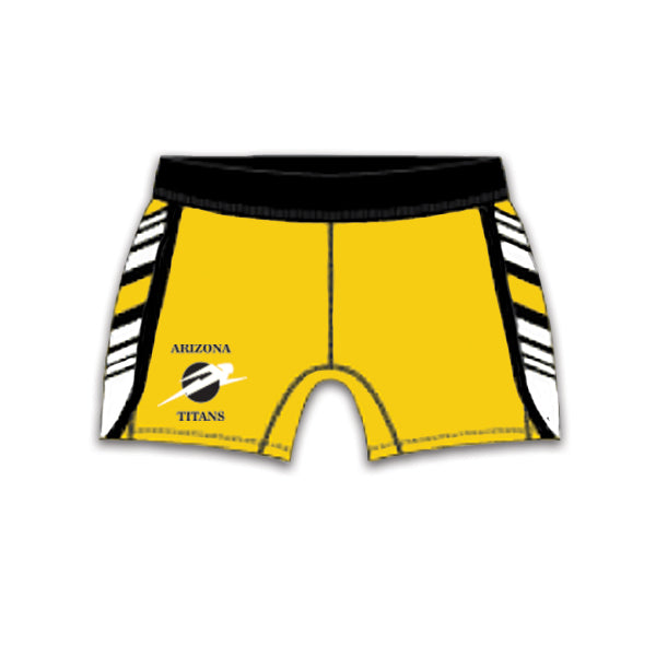 WOMENS COMPRESSION SHORTS TITANS GOLD