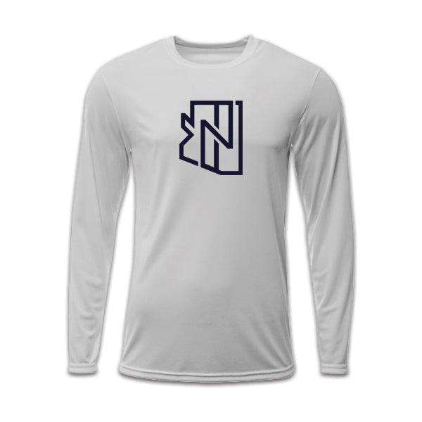 MOISTURE WICKING LS SHIRT TNT SILVER