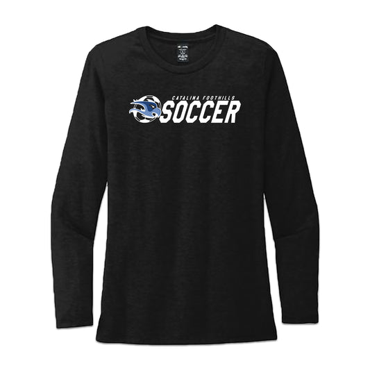 WOMENS TRI BLEND LONGSLEEVE TEE BLACK