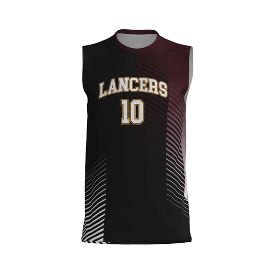 CREW NECK SLEEVELESS JERSEY SCVB VARSITY BLACK