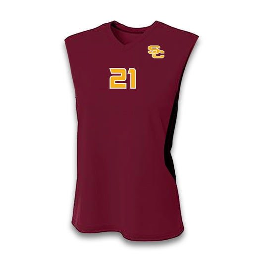 CUSTOM SLEEVELESS JERSEY MAROON