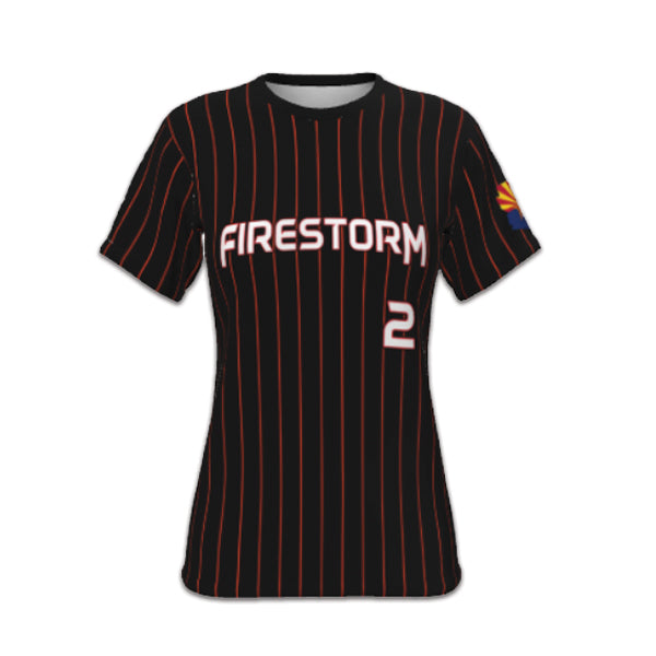 CUSTOM V NECK SS FIRESTORM BLACK