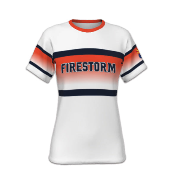 CUSTOM V NECK SS FIRESTORM WHITE