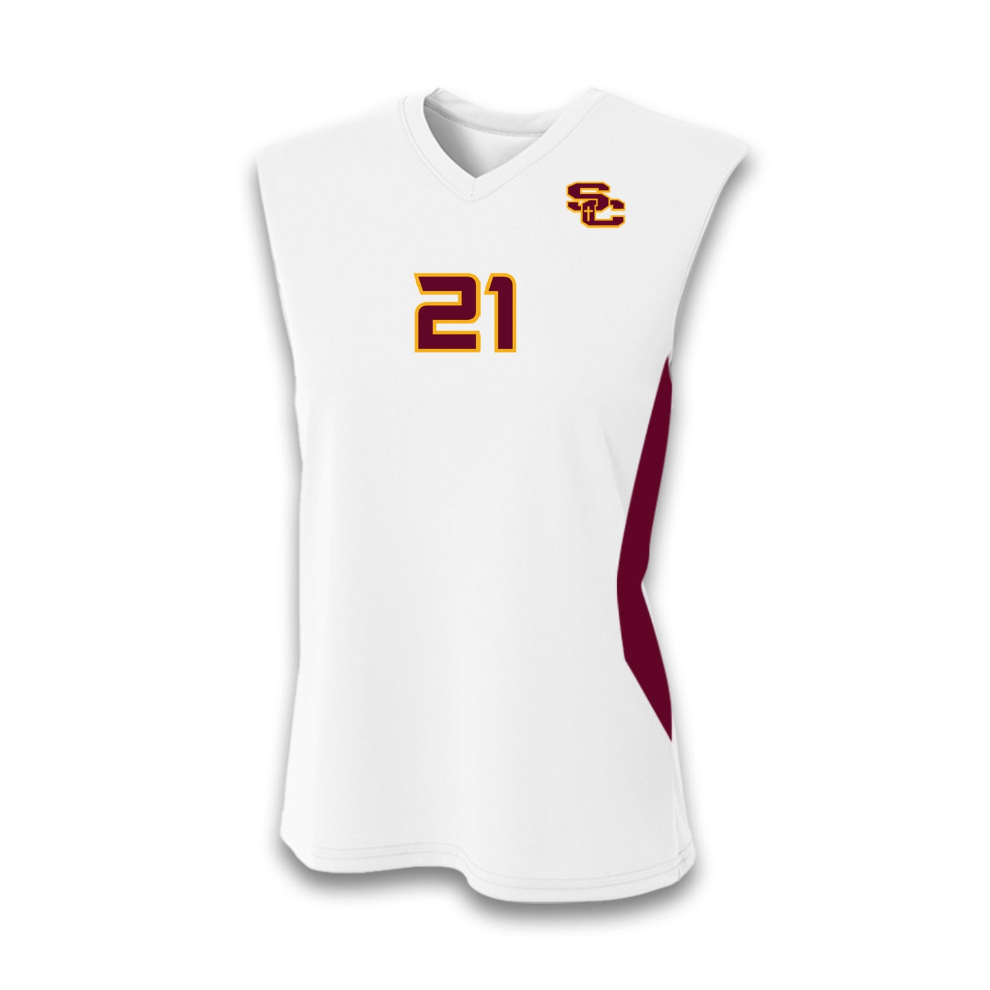 CUSTOM SLEEVELESS JERSEY WHITE