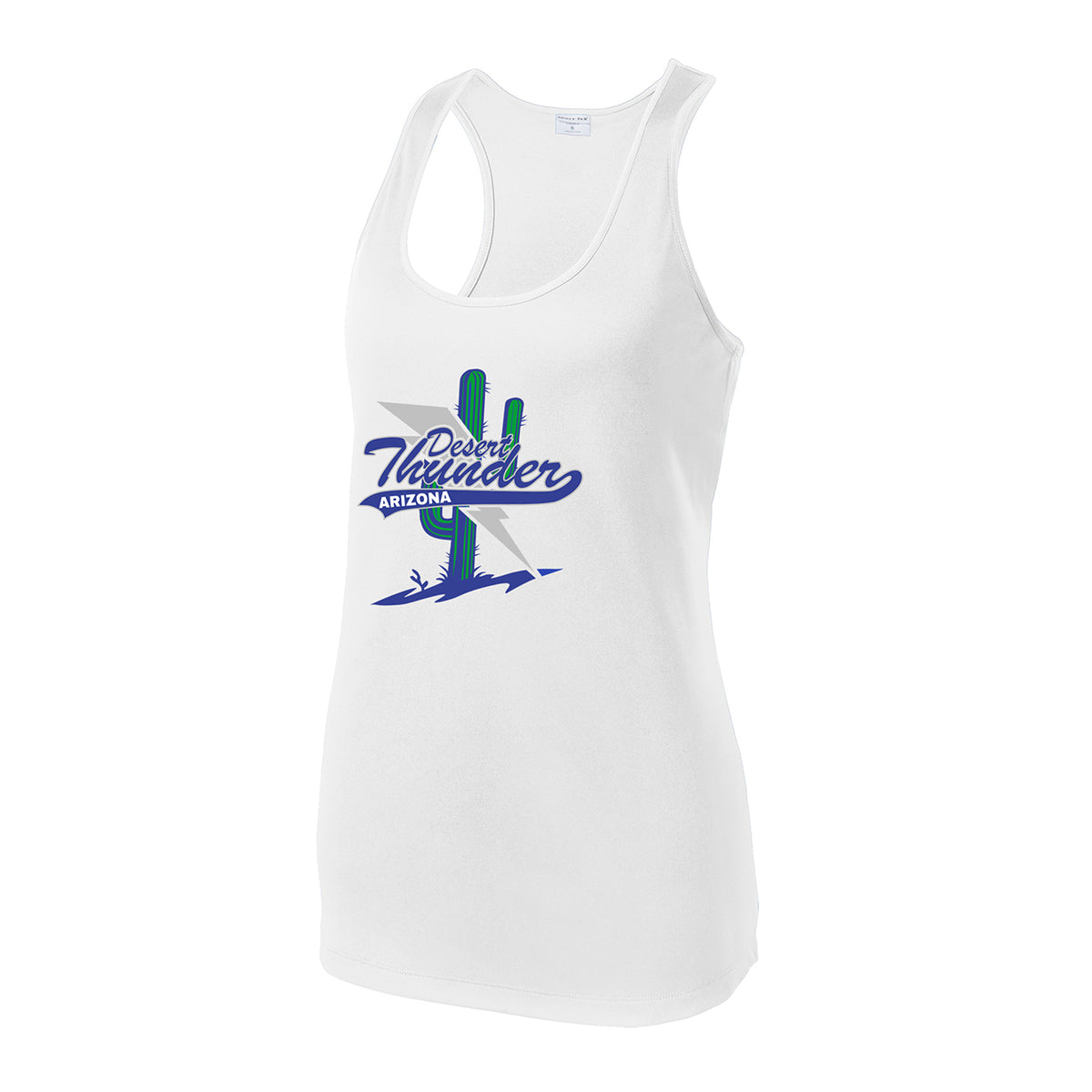 WOMENS RACERBACK TANK DTSB WHITE