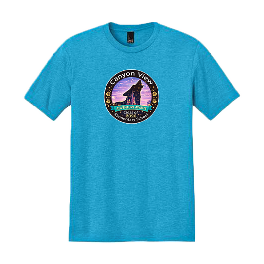 TRIBLEND TEE CANYON VIEW ELEMENTARY TURQUOISE