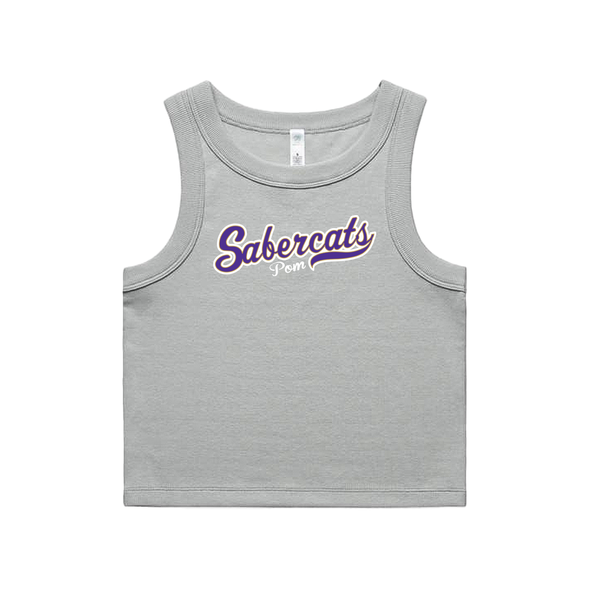 SABINO POM WOMENS CROP RIB TANK