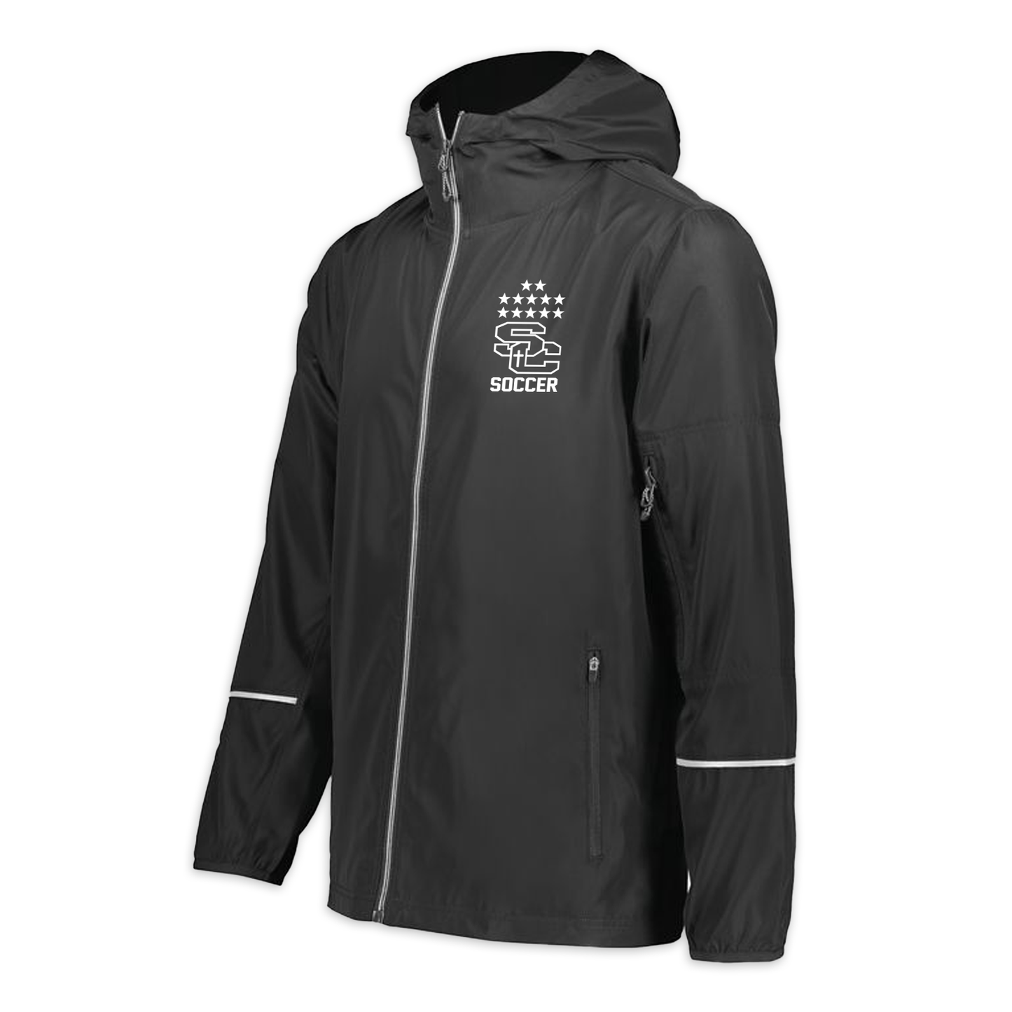 SCBS PACKABLE FULL ZIP JACKET - BLK