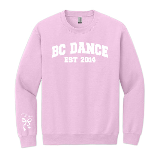 CREWNECK SWEATSHIRT BC DANCE LIGHT PINK